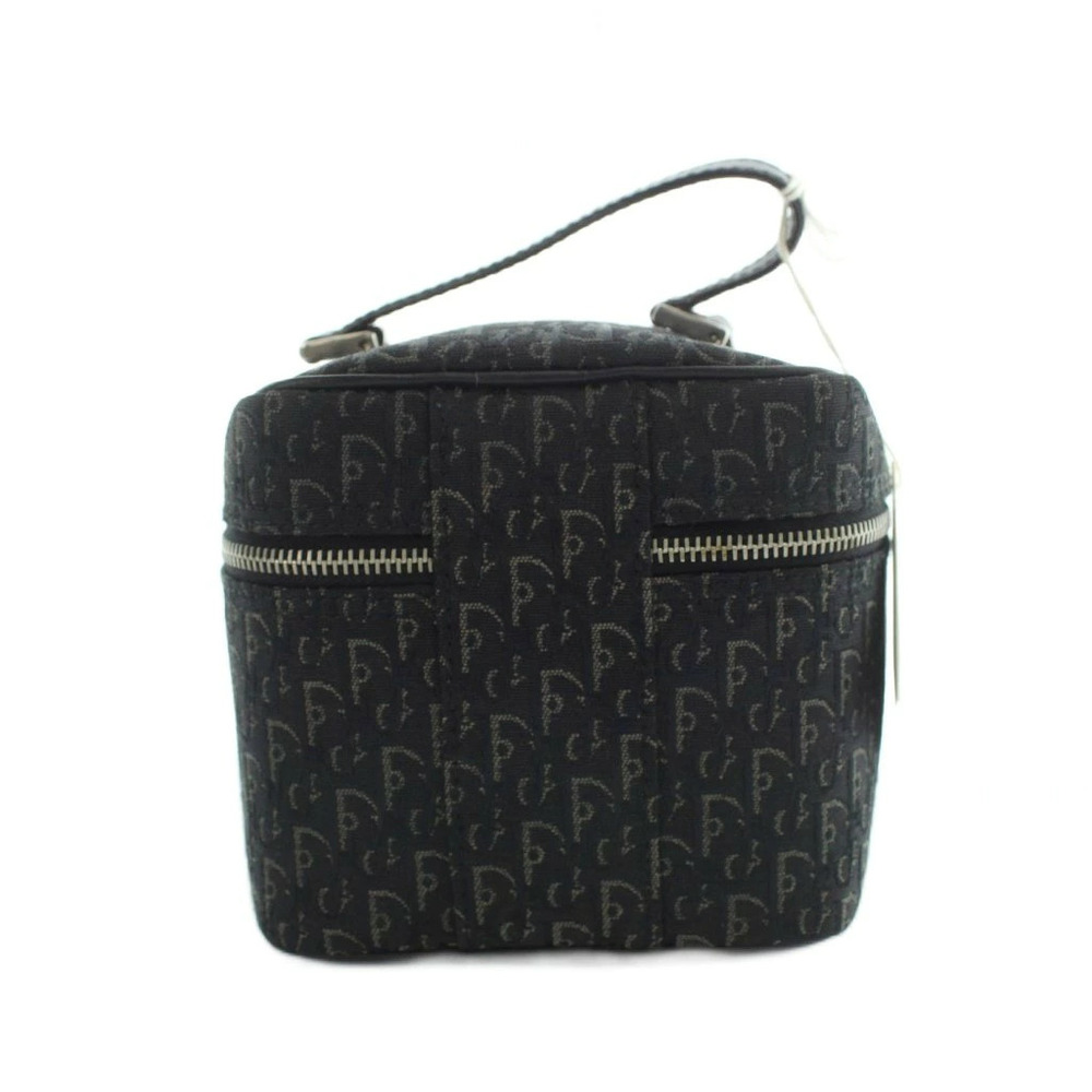 Christian Dior Pouch Clutch Vanity Case Accessory Canvas Trotter Black - Picture 3 of 7